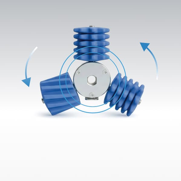 Rotierender Austauschblock für Vibration